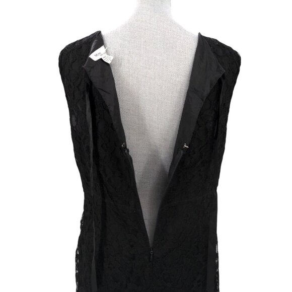 Mimi Maternity Dress Women L Black Lace Sleeveless Keyhole Tie Back Event Dressy - Picture 7 of 9